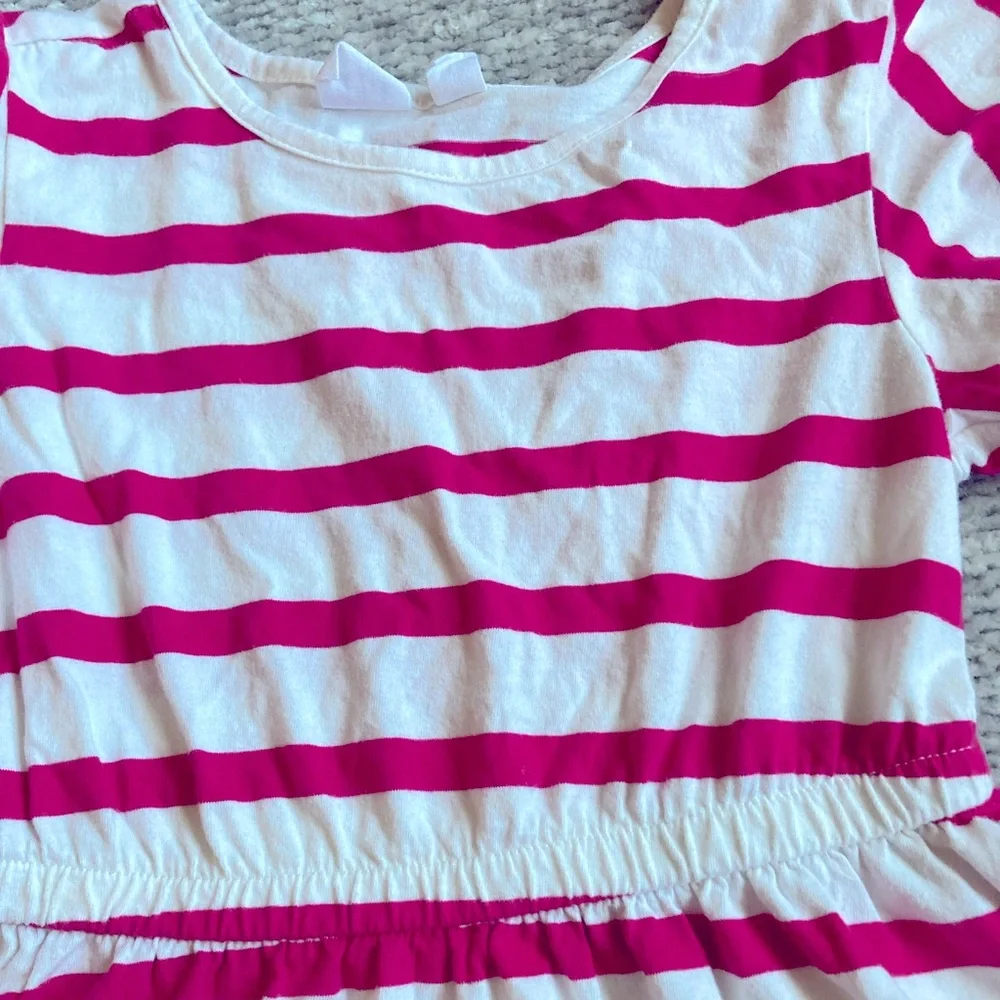 Gap Striped Dress Casual Flutter Sleeve 100% Cotton Small‎ 6-7